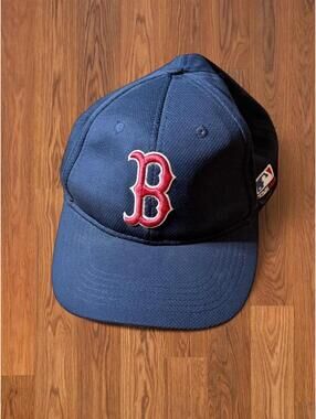 Boston Red Sox MLB Hat Navy Blue Red Embroidered B Logo Adjustable Cap Men